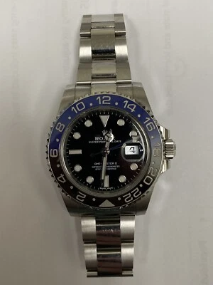 Rolex GMT-Master II Batman Ceramic Steel 40mm Blue Black Watch 116710 BLNR - Image 1 of 4
