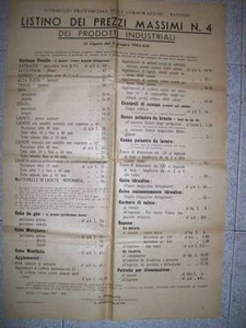 LISTINO DEI PREZZI MASSIMI DEI PRODOTTI INDUSTRIALI N° 4 GUERRA 1943 (b18-18) - Imagen 1 de 1