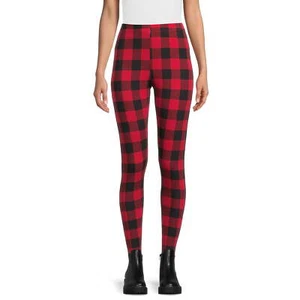 No Boundaries Juniors Holiday Print Leggings Buffalo Plaid Size XXL (19) - Picture 1 of 4