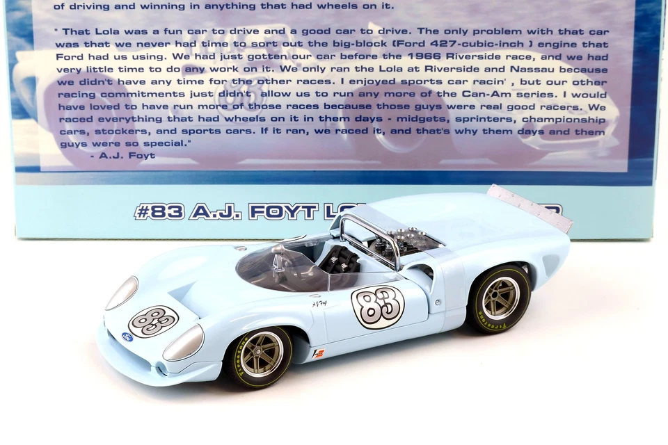 1:18 GMP Ford Lola T70 Spyder A.J. FOYT #83 Blu Chiaro 12009 - Immagine 1 di 4