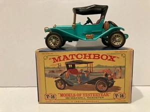 VINTAGE MATCHBOX Y-14 1911 MAXWELL ROADSTER/ LESNEY-ENGLAND w ORIGINAL BOX - Picture 1 of 6