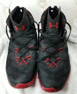 Under Armour Men's  Lighting 4 Basketball Shoe Black/red  SIZE  9.5 - Picture 1 of 22