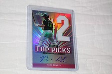 NICK SENZEL 2016 LEAF METAL DRAFT TOP PICKS AUTOGRAPH REFRACTOR #2/10 REDS