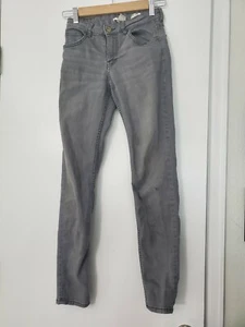 H&M Women's Straight Leg Gray Jeans Regular Size 4 stretch Jeans - Picture 1 of 4