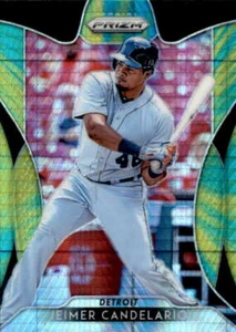 2019 Panini Hyper Green and Yellow Prizm #117 JEIMER CANDELARIO Tigers - Picture 1 of 2