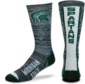 Michigan State Spartans Gray RMC Vortex Crew Socks - Picture 1 of 1