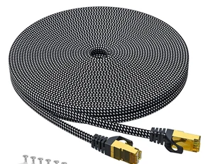 ARISKEEN Cat 8 Ethernet Cable 15M, High-Speed 40Gbps 2000MHz Internet Cable Brai - Picture 1 of 7