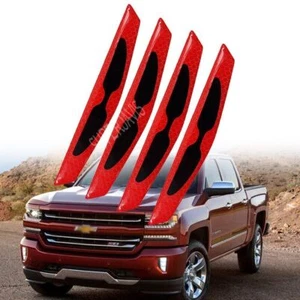 Carbon Fiber Anti-collision Strip Warn Decorative Sticker For Holden Silverado - Picture 1 of 16