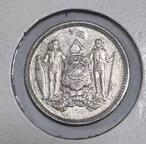 un019 British North Borneo 25 Cents Silver Coin 1929 VF - Picture 1 of 2