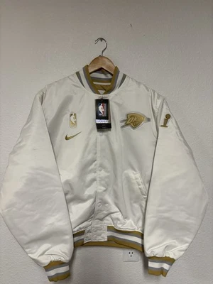 Nike Oklahoma City Thunder 2025 Finals Champions Banner Jacket Sz XL IF5981-100 - Image 1 of 4