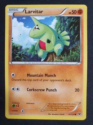 Larvitar 41/124 - Fates Collide Set - Pokemon Card - Lightly Played - Image 1 of 2