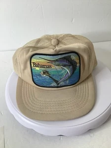 Bahamas Mesh 1980s Puffer Vintage Hat - Picture 1 of 4