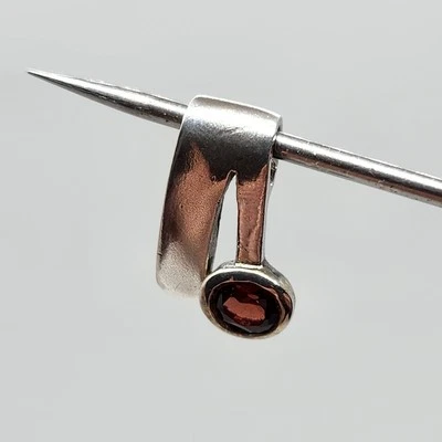 Colgante moderno artístico granate/turmalina de plata de ley 925 sin cadena Foto 1 de 4