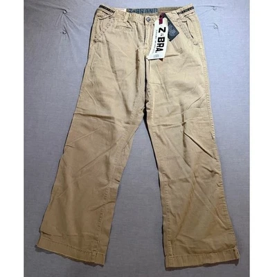 Pantalones informales caqui marca Z para hombre calce relajado adornados nuevos con etiquetas 36X32. Foto 1 de 4