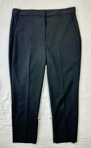 THEORY Knöchelhose Damen 10 Wolle tailliert Hose strukturiert Gabardine schwarz Taschen - Bild 1 von 17