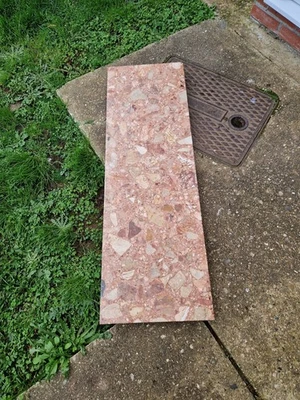 Marble, Pink Granite Fireplace Hearth - Image 1 of 4