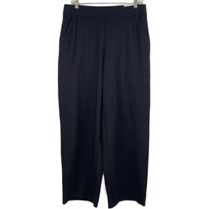 Neu mit Etikett Max Studio London schwarze Hose elastischer Bund weites Bein Large - Bild 1 von 6