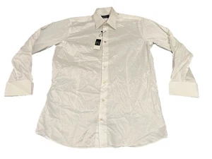 Teri Jon by Rickie Freeman Mens Egyptian Cotton Button Shirt French Cuff 16 41 - Picture 1 of 8