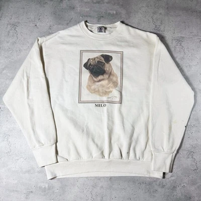 Vintage 80s Milo & Otis Pug Movie Sweatshirt • Large  - Image 1 of 4