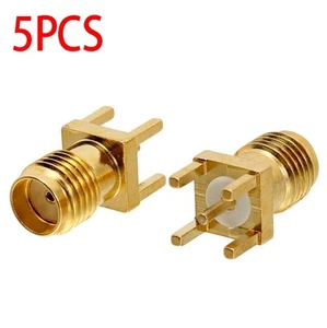 5 * SMA/RF Coax Female Socket Port PCB Solder Mount For WiFi External Antenna - Zdjęcie 1 z 12