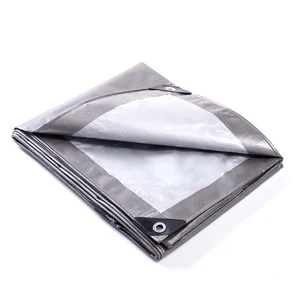 8x10 Feet Tarp Waterproof Grey/Silver Outdoor Rain Cover Multi Purpose Weathe... - Bild 1 von 7