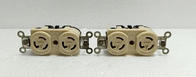 Lot of 2 Hubbell 4700-I P-2003 Twist-Lock Duplex Receptacle NEMA L5-15R 15A 125V - Image 1 of 4