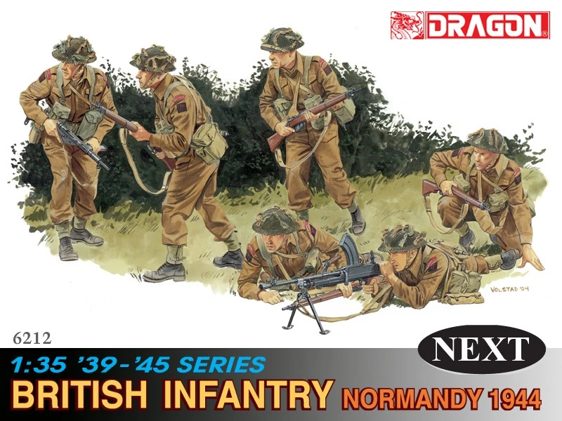 DRAGON D6212 BRITISH INFANTRY (NORMANDY 44) KIT 1:35 Modellino - Immagine 1 di 1