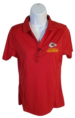 Camiseta para mujer Kansas City Chiefs Super Bowl LIV Champions S roja cuello en V Antigua Foto 1 de 4