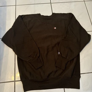 VTG 90s Champion Reverse Weave Crewneck Dark Brown Blank EUC XXL 24.5x29.5 USA - Picture 1 of 9