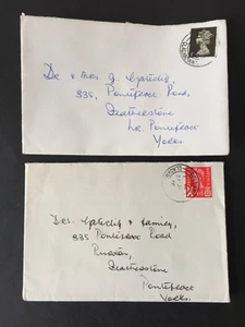 E GB 1968/70 DOLLAR CLACKMANNANSHIRE DOUBLE RING PMK ON COVERS (2) TO PONTEFRACT - Bild 1 von 2