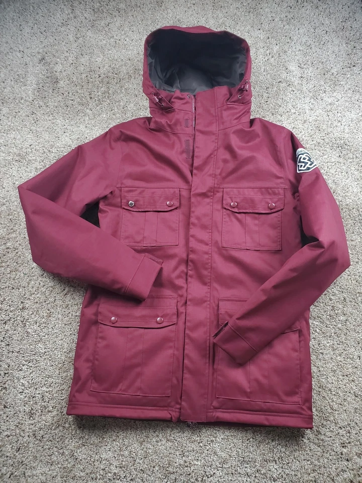 Chaqueta revólver Special Blend para hombre mediana roja con capucha cremallera completa chaqueta de snowboard Foto 1 de 4