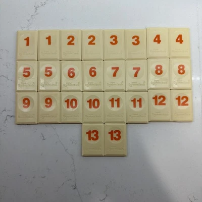 "Juego completo de azulejos de repuesto Rummikub Orange 1997 1"" de ancho X 1-1/2"" de alto" Foto 1 de 4