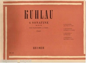 Kuhlau: 6 Sonatine Per Pianoforte a 4 Mani (Pozzoli) - Ricordi - Picture 1 of 1