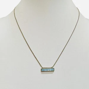 Kendra Scott Blue Eleanor Necklace Minimalist Bar - Picture 1 of 7