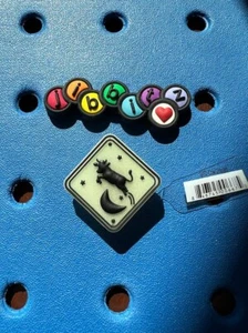 GITD Cow over Moon Authentic Jibbitz Shoe Charm for Crocs. 1st Gen Rare! New! - Picture 1 of 3