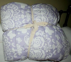 POTTERY BARN KIDS BUTTERFLY LOFT QUILT - TWIN - LAVENDER - Picture 1 of 2