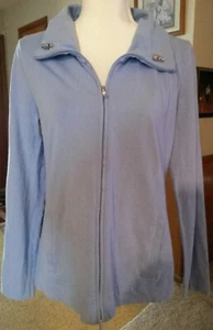 Croft & Barrows Size Med Light Blue Jacket Long Sleeve 2 Pockets 24 1/2" L 19" B - Picture 1 of 5