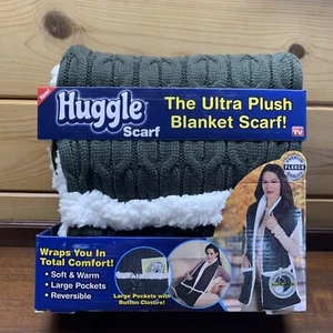 NEW As Seen On TV Huggle Scarf With Pockets Charcoal Grey One Size Fits Most - Picture 1 of 4
