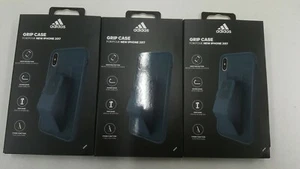 Lot of Adidas Performance Grip Case Cover for iPhone X / XS Navy Blue x3 x5 x10 - Picture 1 of 12