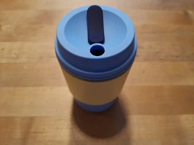 TUPPERWARE To Go Kaffeebecher 350 ml blau mit gelb Neu Originalverpackt - Bild 1 von 4