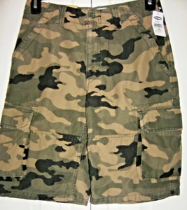 Pantalones Cortos Niños Carga Verde Camuflaje Talla 16 Antiguo Azul Marino NUEVO - Imagen 1 de 2