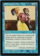 Political Trickery Mirage NM Blue Rare MAGIC MTG CARD (ID# 200971) ABUGames