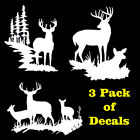3 Pack Deer Buck Doe Vinyl Decal Car Truck Window Tablet Tumbler Laptop Notebook