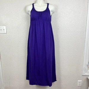 Maxi Vestido Púrpura Antiguo Azul Marino Maternidad Pequeño Sin Mangas 40 % Modal 60 % Algodón - Imagen 1 de 11