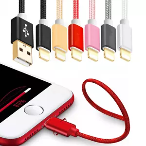 1M 2M 3M USB Data Charger Charging Cable fit for iPhone iOS 8s Plus X 11 14 Pro - Foto 1 di 17