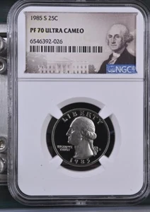 1985 S Proof Washington Quarter NGC PF70 Ultra Cameo - Picture 1 of 2