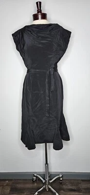Винтажный 1960-х парад Нью-Йорк союз сделал черный шифоновое коктейльное платье размер M - Изображение 1 из 4
