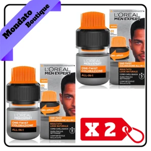 TINTA L'OREAL MEN EXPERT ONE TWIST N.01 NERO NATURALE (X2) - Imagen 1 de 1