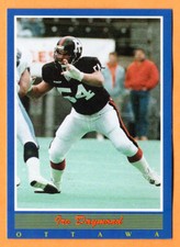 Irv Daymond 1988 Jogo CFL card #16 Ottawa Rough Riders  Western Mustangs