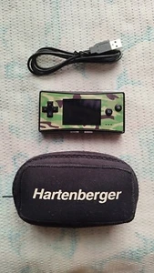 Genuine Nintendo Game Boy Micro Black with Camo + USB charger + Case ! - Picture 1 of 9